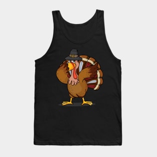 Cute Dabbing Turkey Tank Top